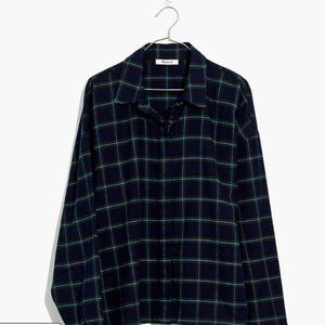 NWT Madewell Flannel Bromley Shirt in Bryanston Plaid Size XXS